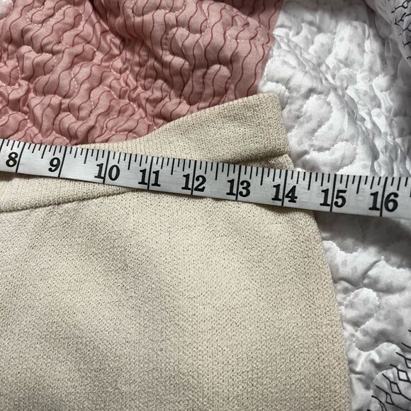 ST JOHN Caviar Ivory Knit cream pants 8 pull on Santana high rise - Picture 7 of 13